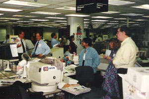 Newsroom on election night